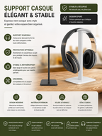 Support Casque Premium – Stable, Élégant & Gain de Place