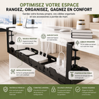 Organisateur de câbles sous bureau extensible