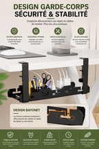 Organisateur de câbles sous bureau extensible