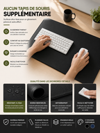 Tapis de Bureau Premium 90 × 43 cm – Antidérapant & Imperméable