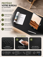 Tapis de Bureau Premium 90 × 43 cm – Antidérapant & Imperméable