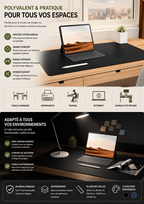 Tapis de Bureau Premium 90 × 43 cm – Antidérapant & Imperméable