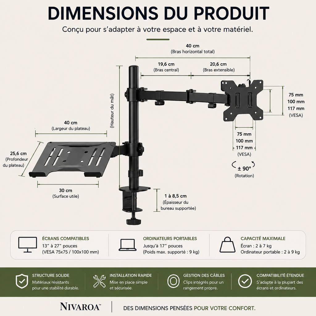 Organiseur de Bureau | Nivaroa™
